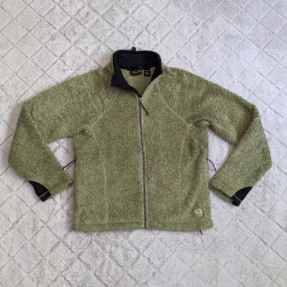 Mountain Hardwear Teddy Fleece Jacket Women's Medium Green Full Zip - Picture 1 of 5